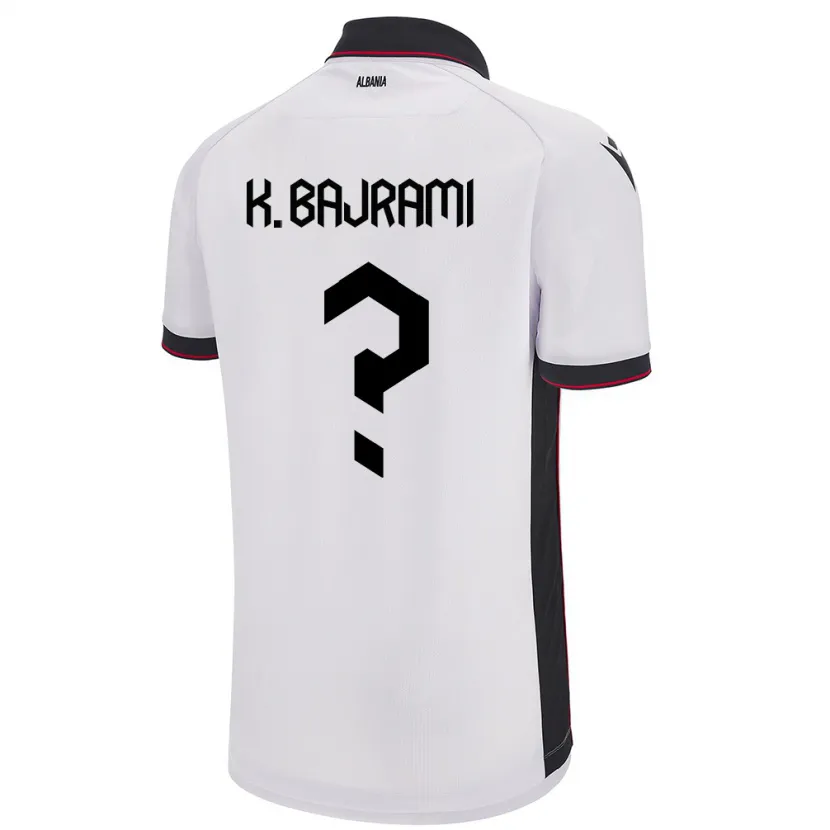 Danxen Kinder Albanien Klevi Bajrami #0 Weiß Auswärtstrikot Trikot 24-26 T-Shirt Schweiz
