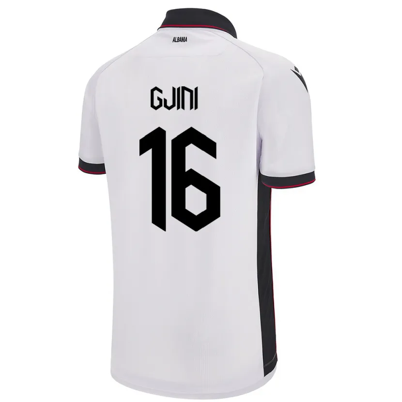 Danxen Kinder Albanien Luçije Gjini #16 Weiß Auswärtstrikot Trikot 24-26 T-Shirt Schweiz