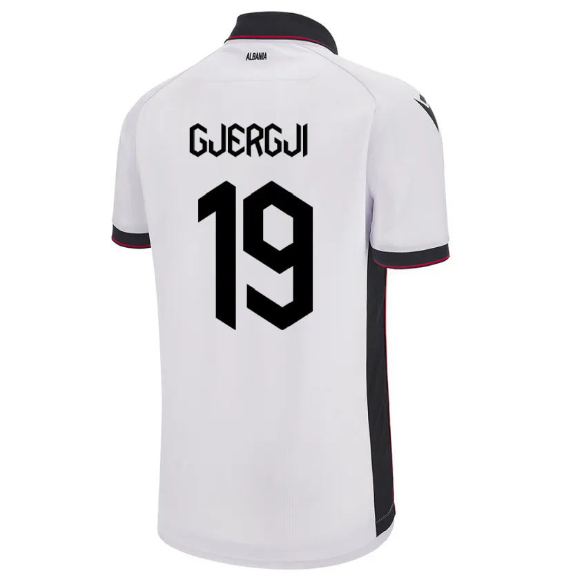 Danxen Kinder Albanien Matilda Gjergji #19 Weiß Auswärtstrikot Trikot 24-26 T-Shirt Schweiz