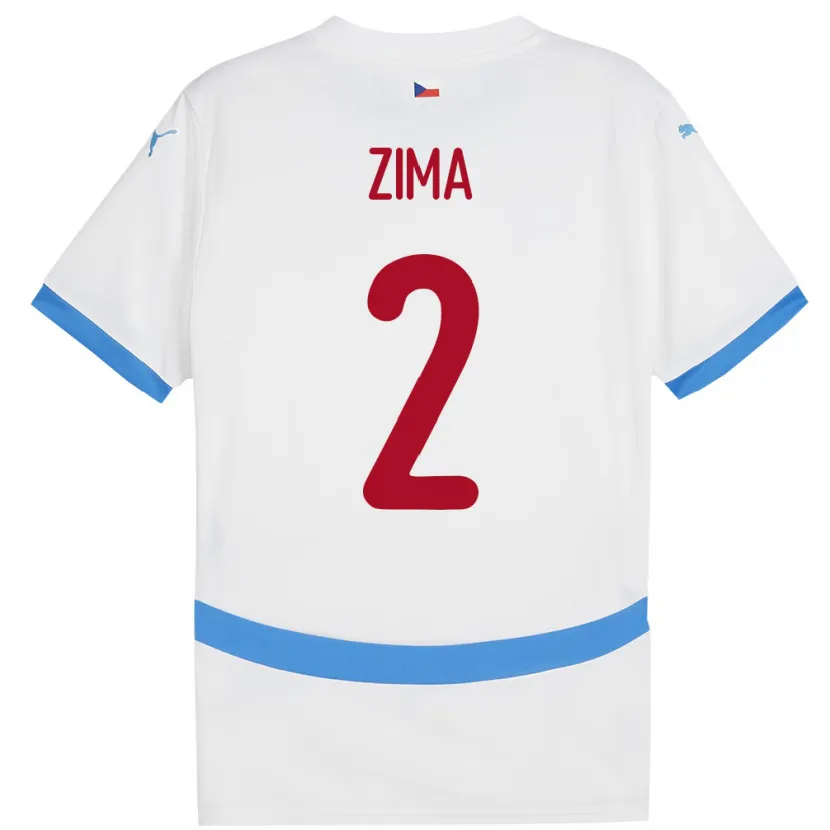 Danxen Kinder Tschechien David Zima #2 Weiß Auswärtstrikot Trikot 24-26 T-Shirt Schweiz