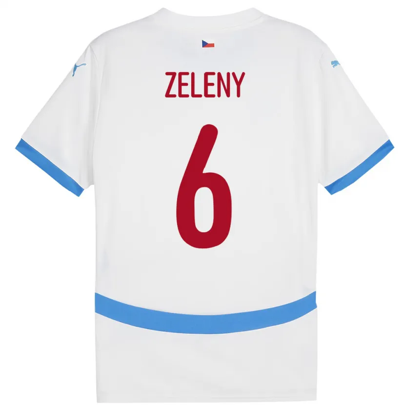 Danxen Kinder Tschechien Jaroslav Zelený #6 Weiß Auswärtstrikot Trikot 24-26 T-Shirt Schweiz