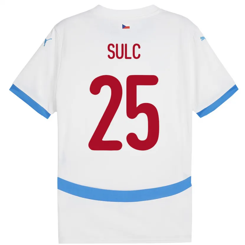 Danxen Kinder Tschechien Pavel Sulc #25 Weiß Auswärtstrikot Trikot 24-26 T-Shirt Schweiz
