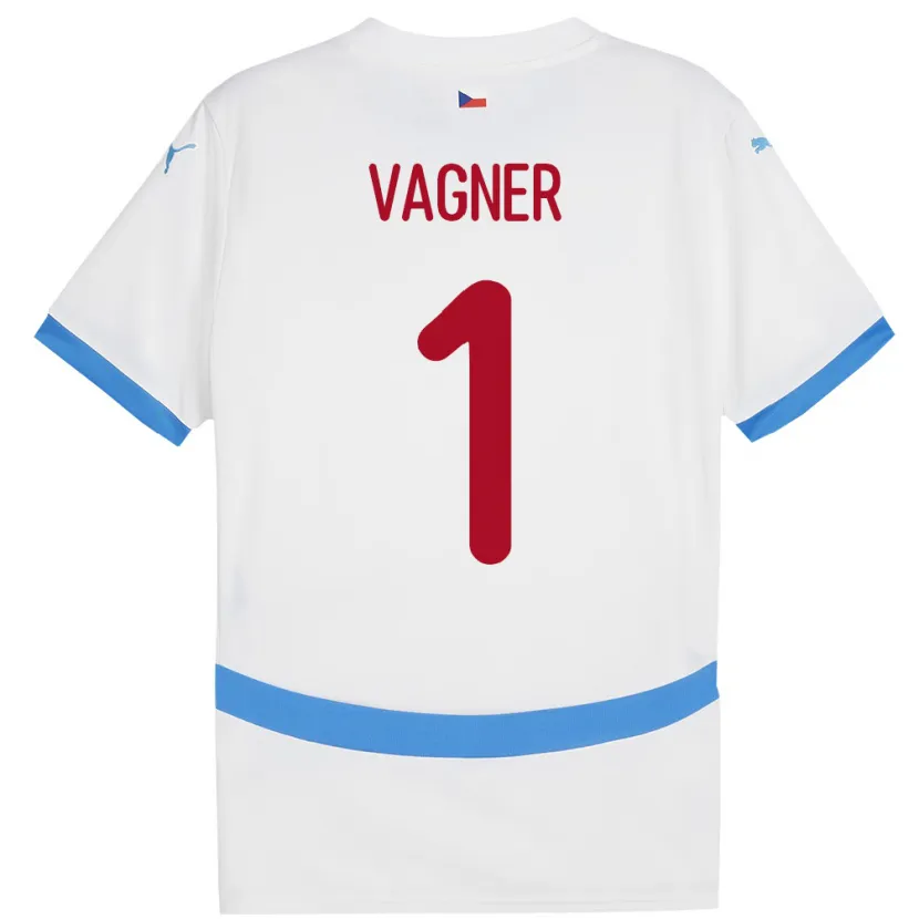 Danxen Kinder Tschechien Matyas Vagner #1 Weiß Auswärtstrikot Trikot 24-26 T-Shirt Schweiz
