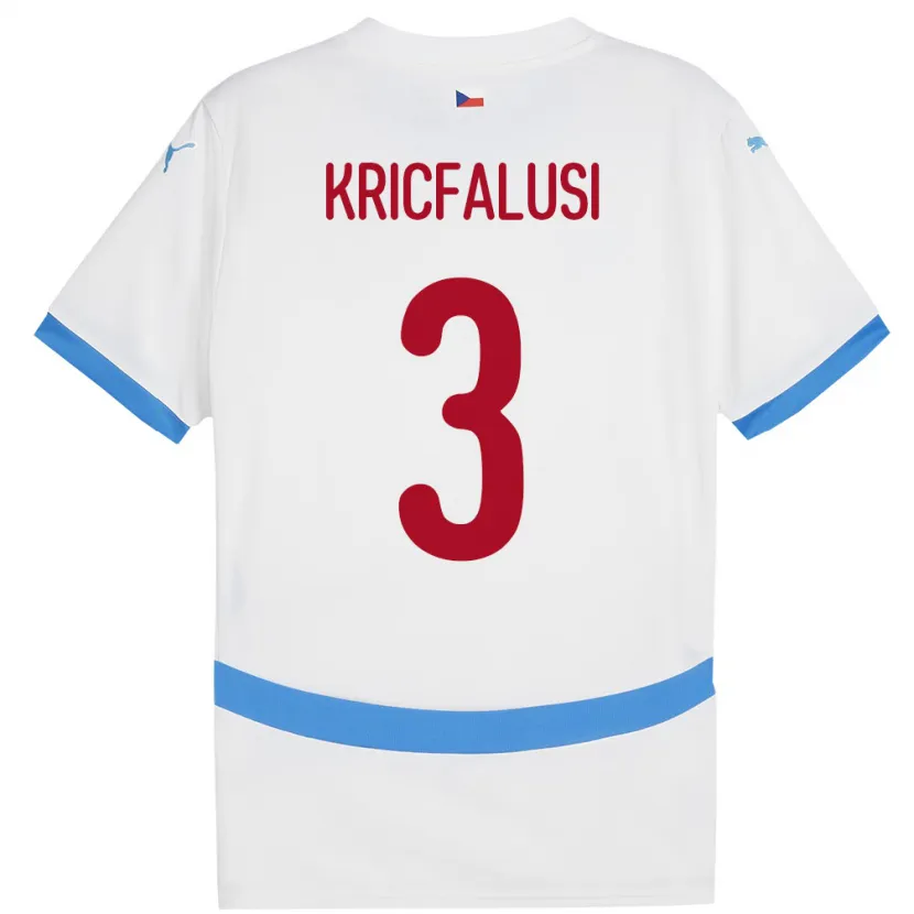 Danxen Kinder Tschechien Ondrej Kricfalusi #3 Weiß Auswärtstrikot Trikot 24-26 T-Shirt Schweiz