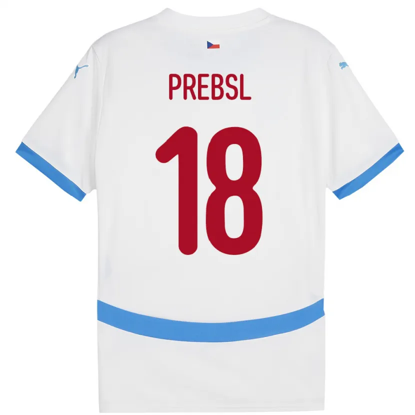 Danxen Kinder Tschechien Filip Prebsl #18 Weiß Auswärtstrikot Trikot 24-26 T-Shirt Schweiz