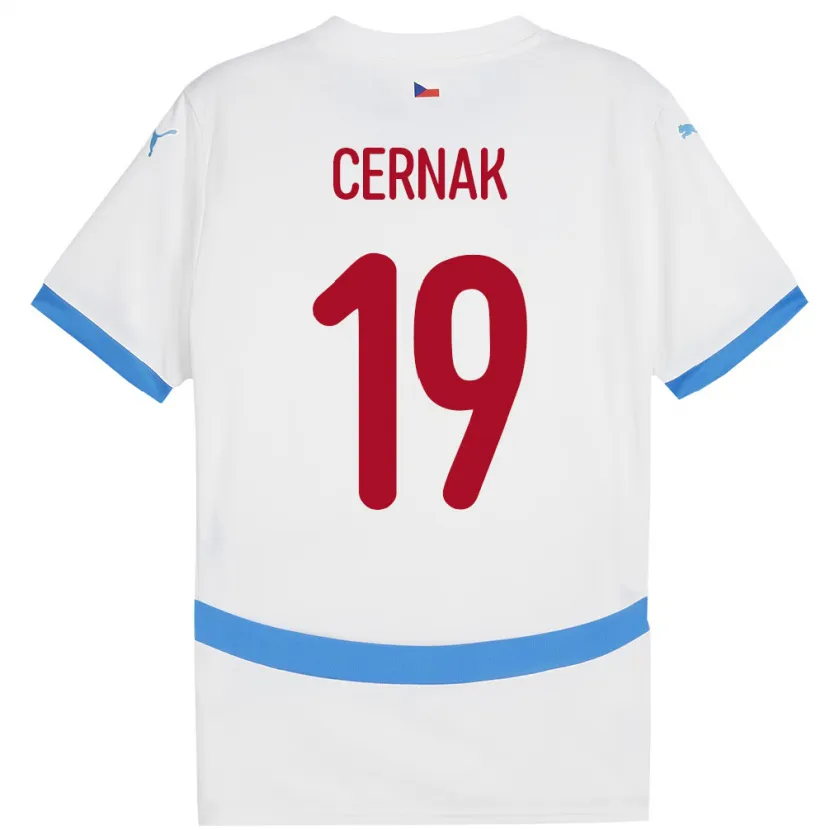 Danxen Kinder Tschechien Michal Cernak #19 Weiß Auswärtstrikot Trikot 24-26 T-Shirt Schweiz