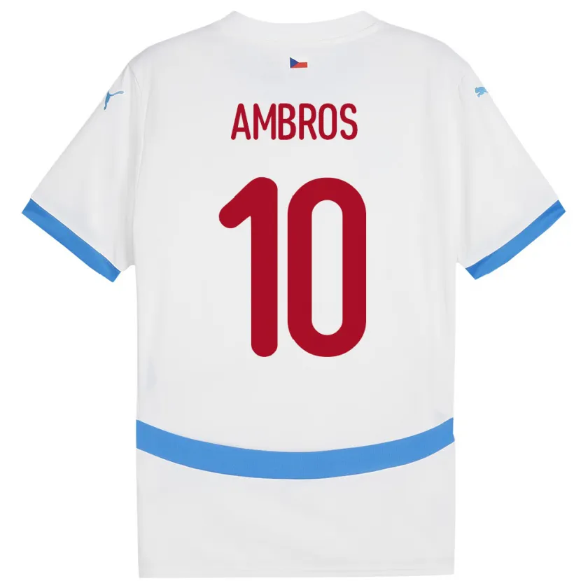 Danxen Kinder Tschechien Lukas Ambros #10 Weiß Auswärtstrikot Trikot 24-26 T-Shirt Schweiz