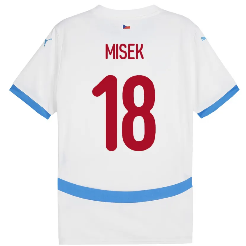 Danxen Kinder Tschechien Stepan Misek #18 Weiß Auswärtstrikot Trikot 24-26 T-Shirt Schweiz