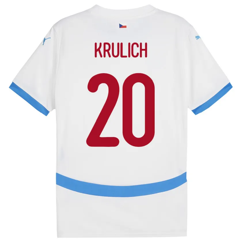 Danxen Kinder Tschechien Matous Krulich #20 Weiß Auswärtstrikot Trikot 24-26 T-Shirt Schweiz