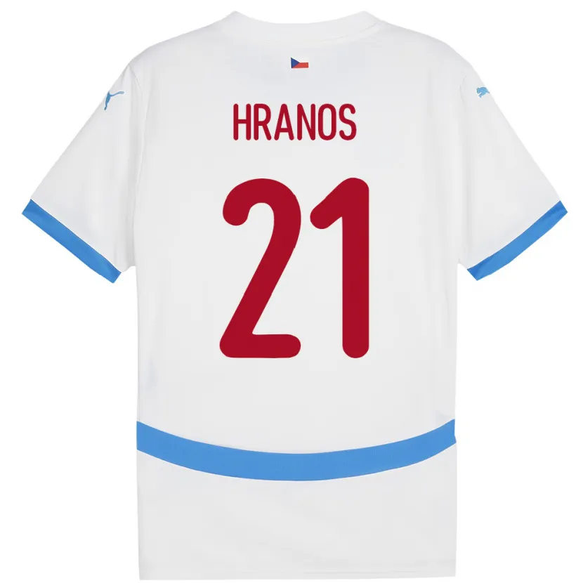 Danxen Kinder Tschechien Vojtech Hranos #21 Weiß Auswärtstrikot Trikot 24-26 T-Shirt Schweiz