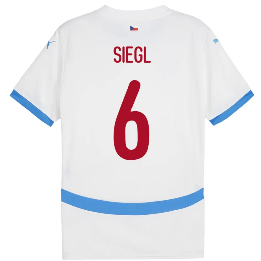 Danxen Kinder Tschechien Patrik Siegl #6 Weiß Auswärtstrikot Trikot 24-26 T-Shirt Schweiz