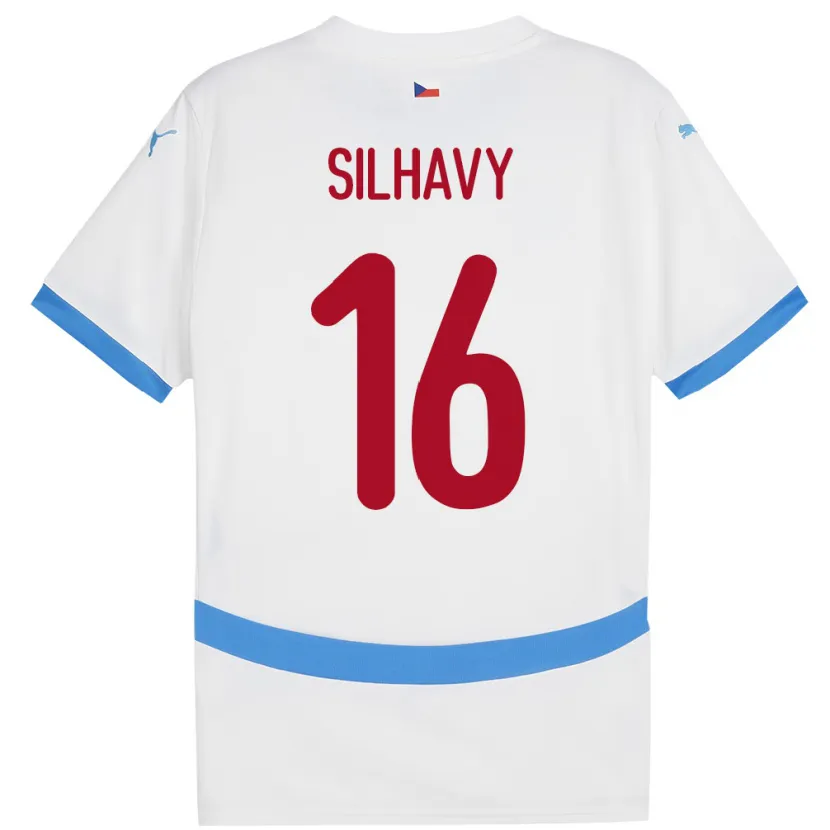 Danxen Kinder Tschechien Matyas Silhavy #16 Weiß Auswärtstrikot Trikot 24-26 T-Shirt Schweiz
