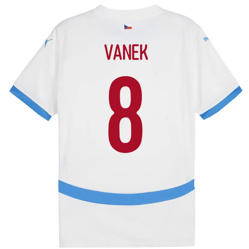 Danxen Kinder Tschechien Lukas Vanek #8 Weiß Auswärtstrikot Trikot 24-26 T-Shirt Schweiz