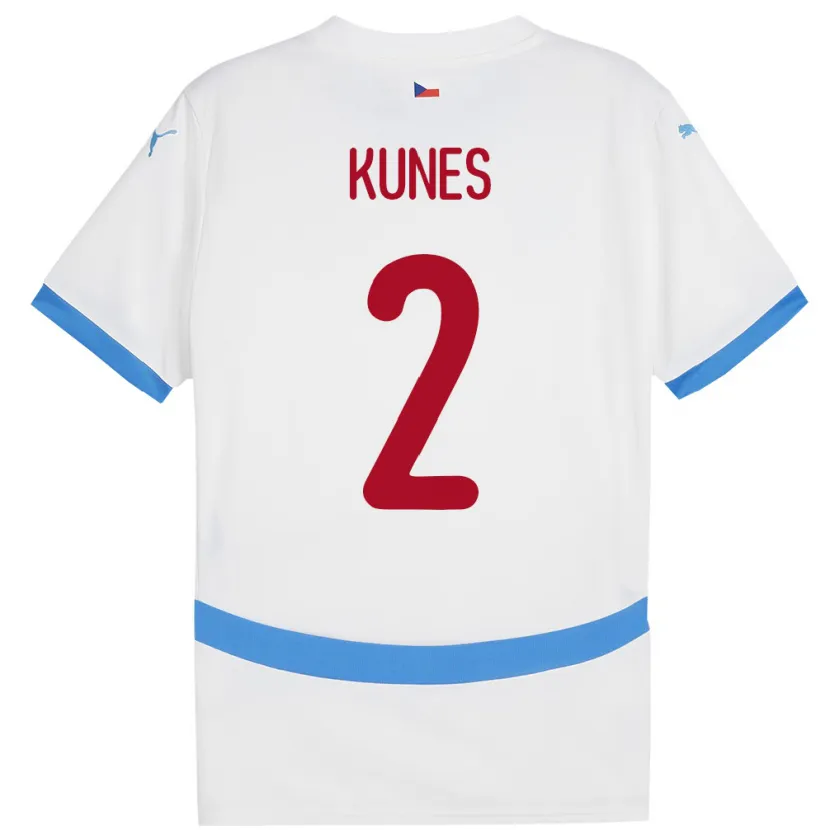 Danxen Kinder Tschechien Jan Kunes #2 Weiß Auswärtstrikot Trikot 24-26 T-Shirt Schweiz