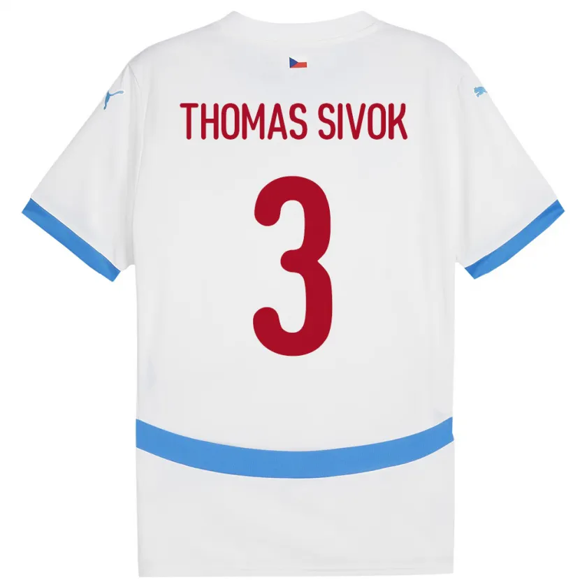 Danxen Kinder Tschechien Andre Thomas Sivok #3 Weiß Auswärtstrikot Trikot 24-26 T-Shirt Schweiz