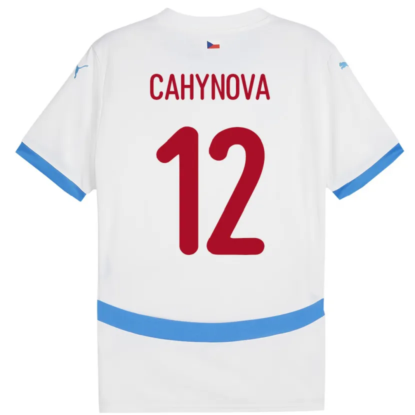 Danxen Kinder Tschechien Klára Cahynová #12 Weiß Auswärtstrikot Trikot 24-26 T-Shirt Schweiz