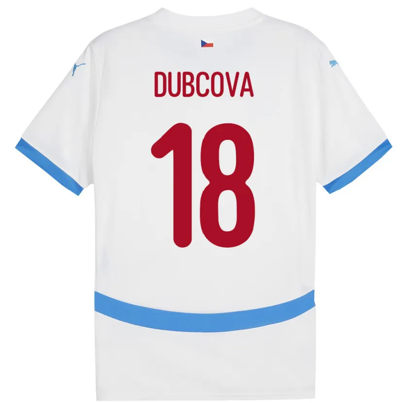 Danxen Kinder Tschechien Kamila Dubcová #18 Weiß Auswärtstrikot Trikot 24-26 T-Shirt Schweiz