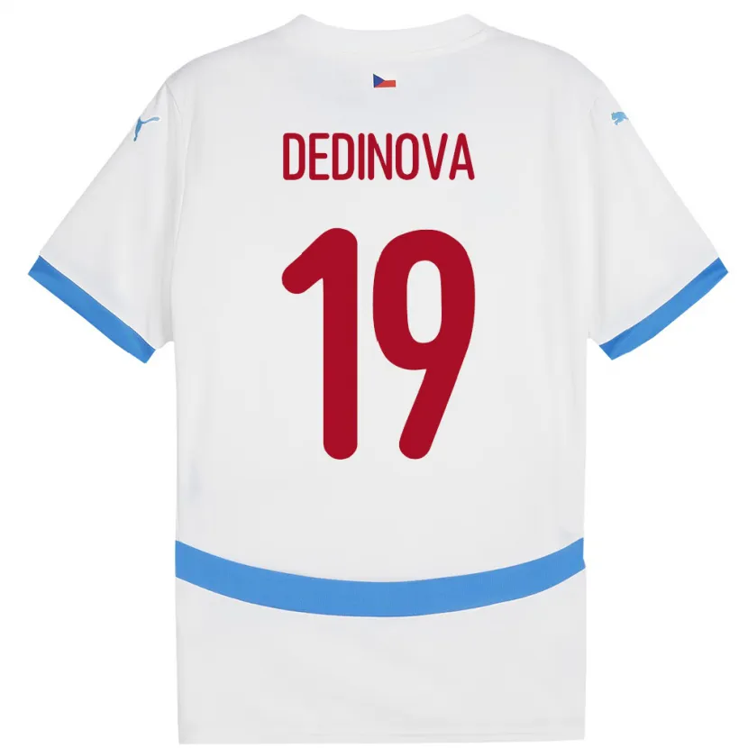 Danxen Kinder Tschechien Aneta Dědinová #19 Weiß Auswärtstrikot Trikot 24-26 T-Shirt Schweiz