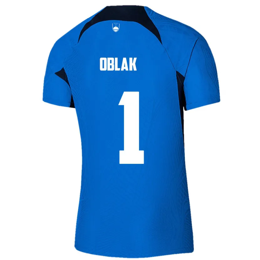 Danxen Kinder Slowenien Jan Oblak #1 Blau Auswärtstrikot Trikot 24-26 T-Shirt Schweiz