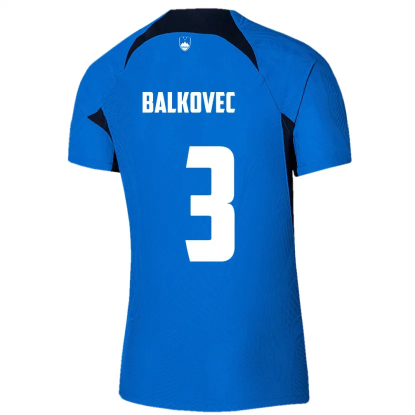 Danxen Kinder Slowenien Jure Balkovec #3 Blau Auswärtstrikot Trikot 24-26 T-Shirt Schweiz