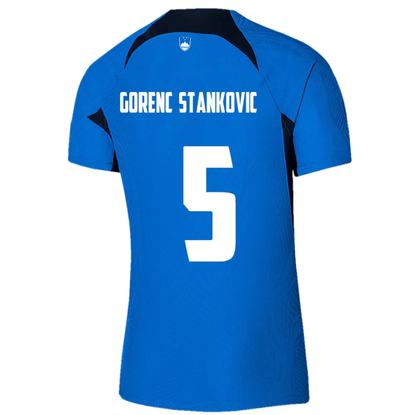 Danxen Kinder Slowenien Jon Gorenc Stankovic #5 Blau Auswärtstrikot Trikot 24-26 T-Shirt Schweiz