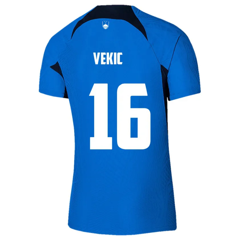 Danxen Kinder Slowenien Igor Vekic #16 Blau Auswärtstrikot Trikot 24-26 T-Shirt Schweiz