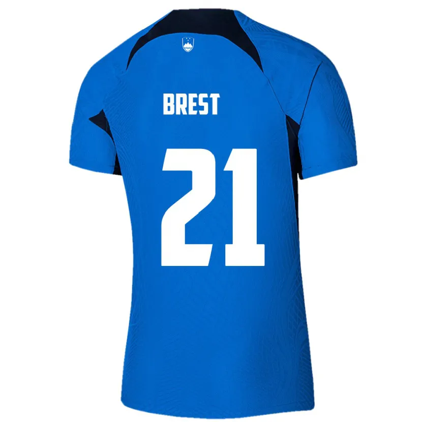 Danxen Kinder Slowenien Marko Brest #21 Blau Auswärtstrikot Trikot 24-26 T-Shirt Schweiz