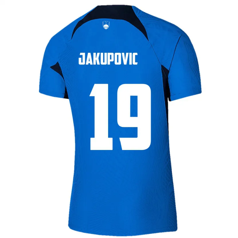 Danxen Kinder Slowenien Aldin Jakupovic #19 Blau Auswärtstrikot Trikot 24-26 T-Shirt Schweiz