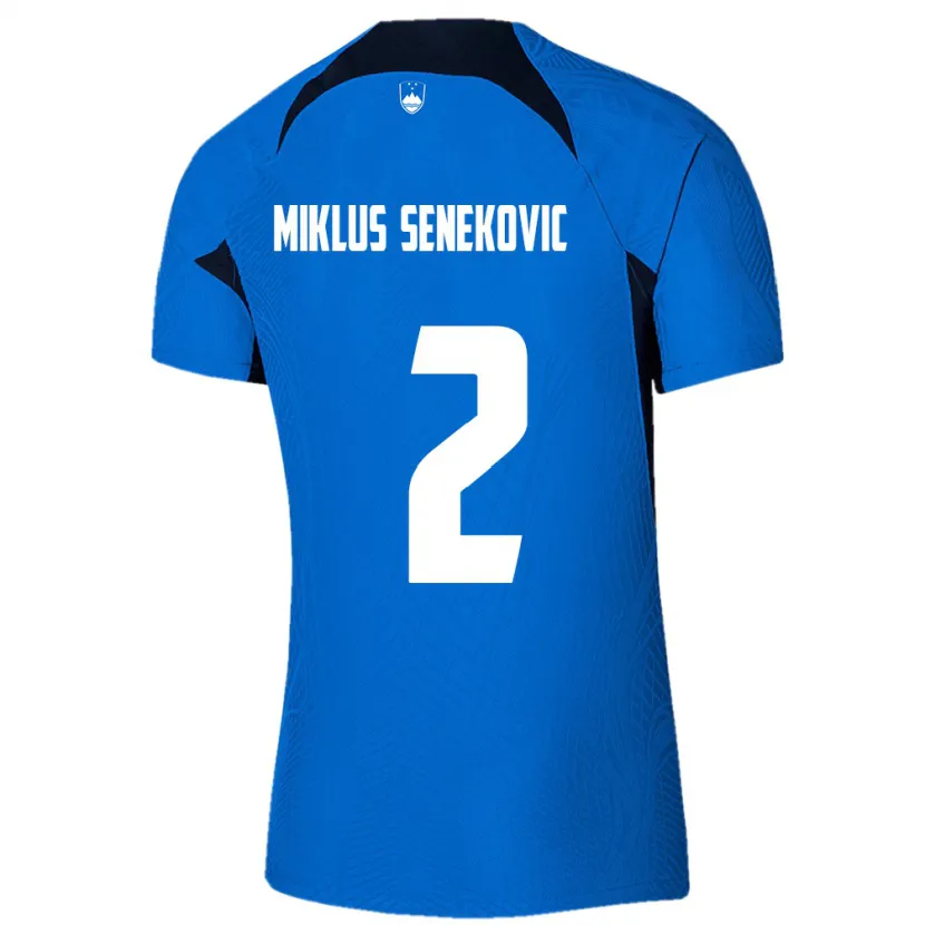Danxen Kinder Slowenien Gal Miklus Senekovic #2 Blau Auswärtstrikot Trikot 24-26 T-Shirt Schweiz