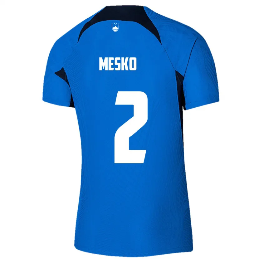 Danxen Kinder Slowenien Zan Mesko #2 Blau Auswärtstrikot Trikot 24-26 T-Shirt Schweiz