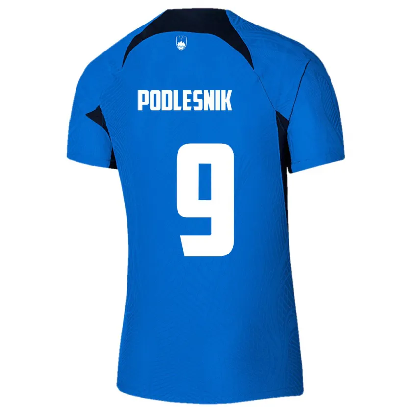 Danxen Kinder Slowenien Nik Podlesnik #9 Blau Auswärtstrikot Trikot 24-26 T-Shirt Schweiz