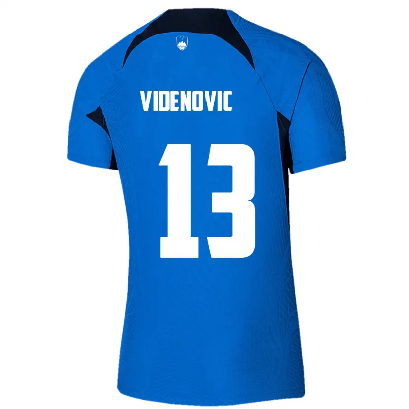 Danxen Kinder Slowenien Denis Videnovic #13 Blau Auswärtstrikot Trikot 24-26 T-Shirt Schweiz