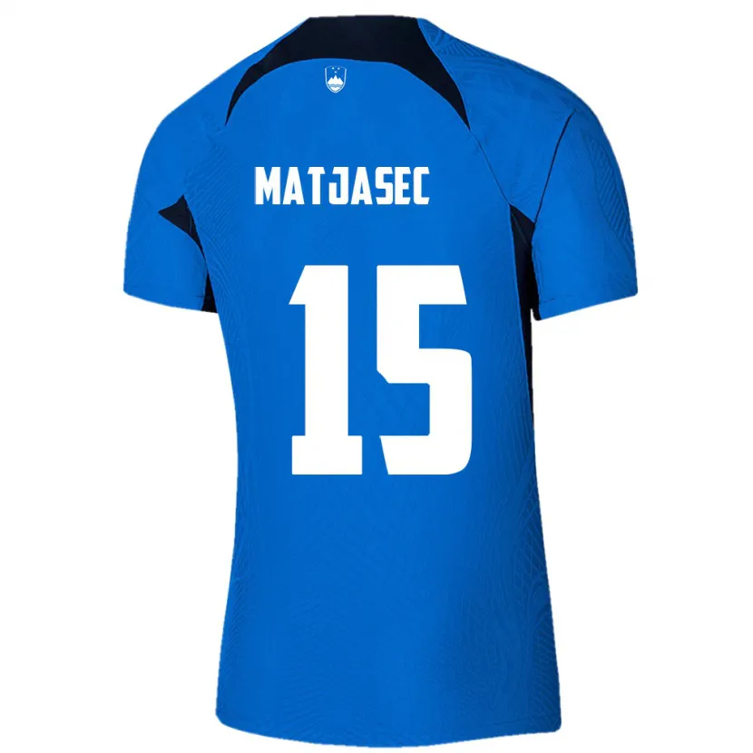 Danxen Kinder Slowenien Miha Matjasec #15 Blau Auswärtstrikot Trikot 24-26 T-Shirt Schweiz