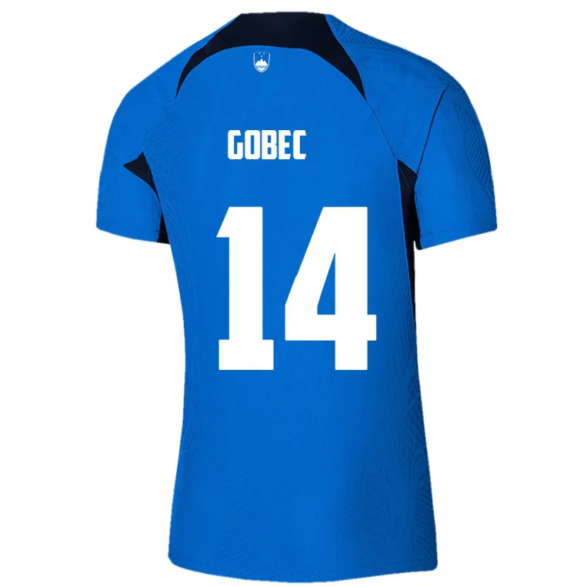 Danxen Kinder Slowenien Stijan Gobec #14 Blau Auswärtstrikot Trikot 24-26 T-Shirt Schweiz