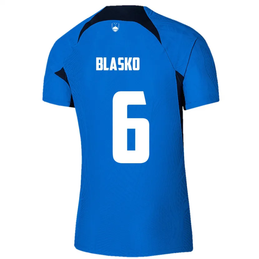 Danxen Kinder Slowenien Svit Blasko #6 Blau Auswärtstrikot Trikot 24-26 T-Shirt Schweiz