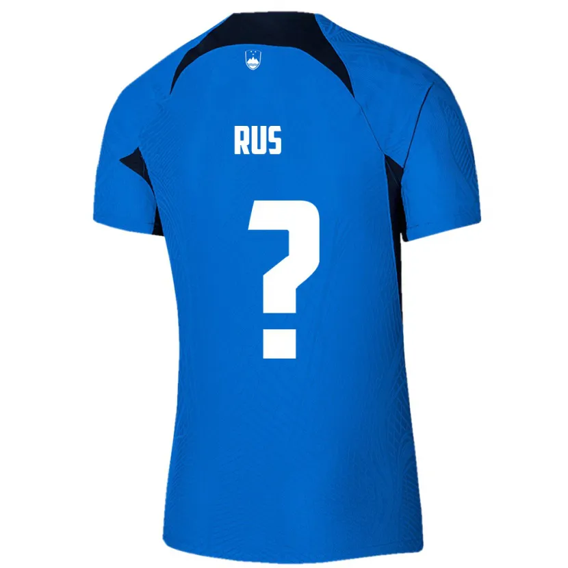 Danxen Kinder Slowenien Luka Rus #0 Blau Auswärtstrikot Trikot 24-26 T-Shirt Schweiz