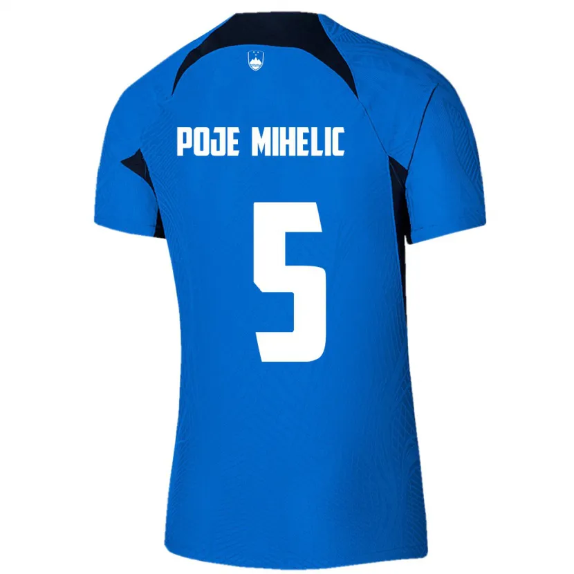 Danxen Kinder Slowenien Naja Poje Mihelič #5 Blau Auswärtstrikot Trikot 24-26 T-Shirt Schweiz