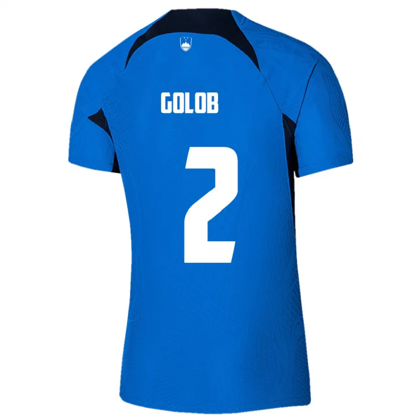 Danxen Kinder Slowenien Lana Golob #2 Blau Auswärtstrikot Trikot 24-26 T-Shirt Schweiz