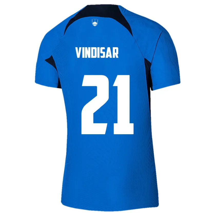 Danxen Kinder Slowenien Zala Vindišar #21 Blau Auswärtstrikot Trikot 24-26 T-Shirt Schweiz