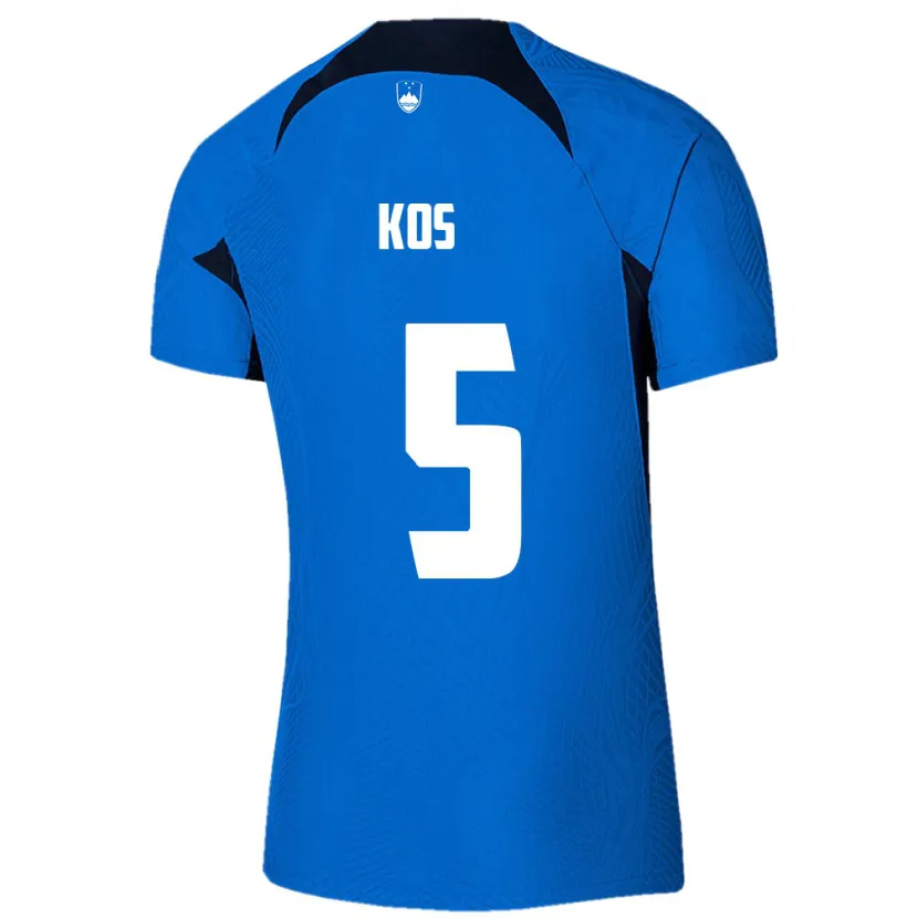 Danxen Kinder Slowenien Evelina Kos #5 Blau Auswärtstrikot Trikot 24-26 T-Shirt Schweiz