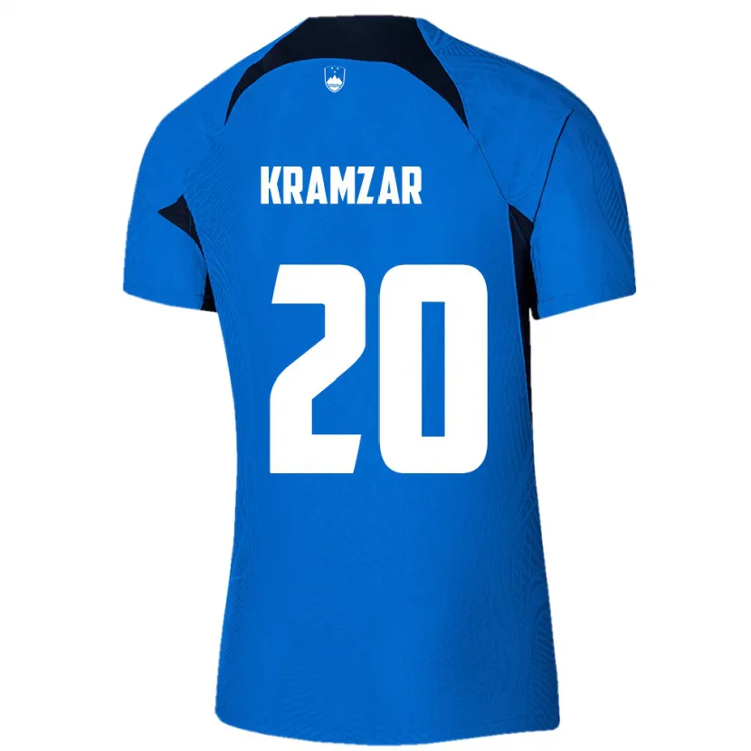 Danxen Kinder Slowenien Zara Kramžar #20 Blau Auswärtstrikot Trikot 24-26 T-Shirt Schweiz