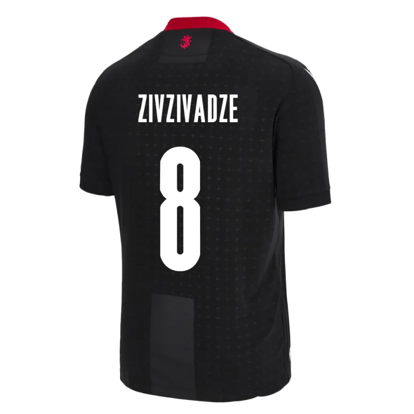 Danxen Kinder Georgien Budu Zivzivadze #8 Schwarz Auswärtstrikot Trikot 24-26 T-Shirt Schweiz