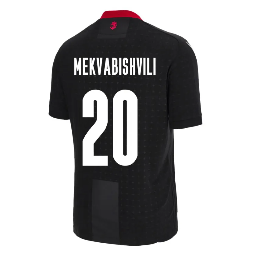 Danxen Kinder Georgien Anzor Mekvabishvili #20 Schwarz Auswärtstrikot Trikot 24-26 T-Shirt Schweiz