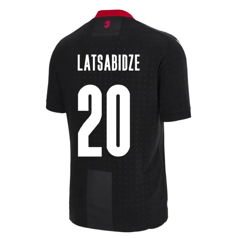 Danxen Kinder Georgien Luka Latsabidze #20 Schwarz Auswärtstrikot Trikot 24-26 T-Shirt Schweiz