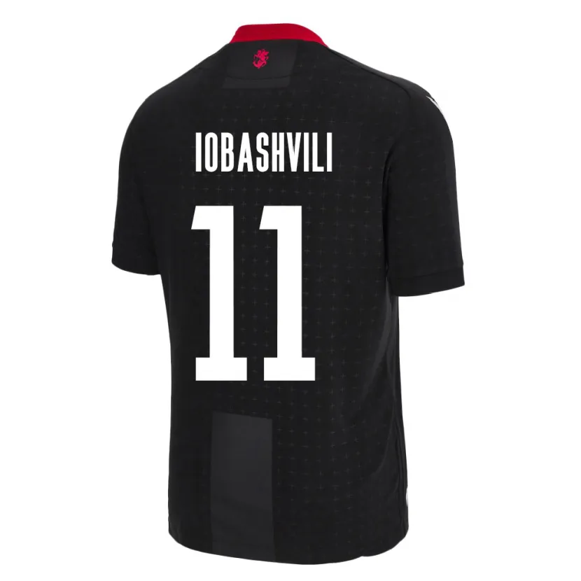 Danxen Kinder Georgien Jaduli Iobashvili #11 Schwarz Auswärtstrikot Trikot 24-26 T-Shirt Schweiz