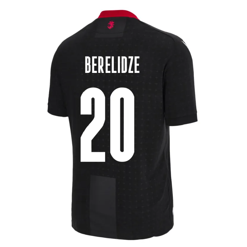 Danxen Kinder Georgien Tsotne Berelidze #20 Schwarz Auswärtstrikot Trikot 24-26 T-Shirt Schweiz