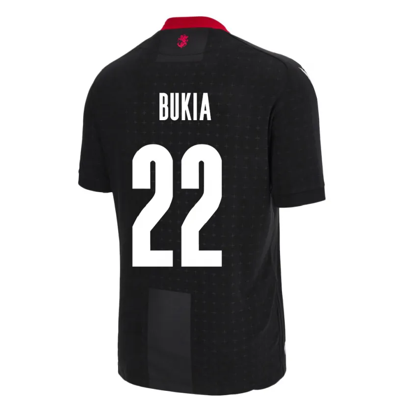 Danxen Kinder Georgien Davit Bukia #22 Schwarz Auswärtstrikot Trikot 24-26 T-Shirt Schweiz