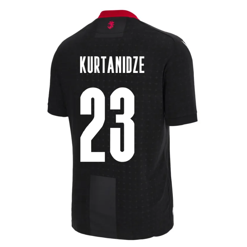 Danxen Kinder Georgien Revaz Kurtanidze #23 Schwarz Auswärtstrikot Trikot 24-26 T-Shirt Schweiz