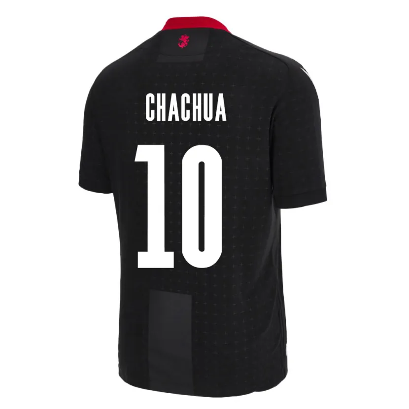 Danxen Kinder Georgien Giorgi Chachua #10 Schwarz Auswärtstrikot Trikot 24-26 T-Shirt Schweiz