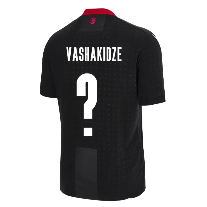 Danxen Kinder Georgien Nikoloz Vashakidze #0 Schwarz Auswärtstrikot Trikot 24-26 T-Shirt Schweiz